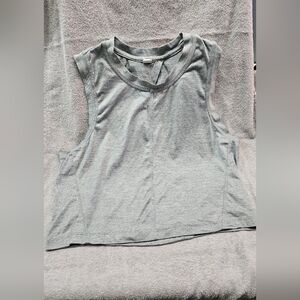 Yogalicious Gray Yoga, Workout Open Back Stretchy Size L Tank Top